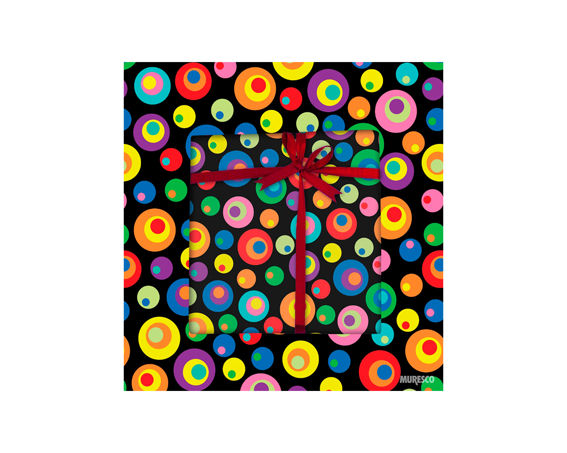 PAPEL BOBINA MURESCO 35x200 -3440-1- CIRCULOS COLOR