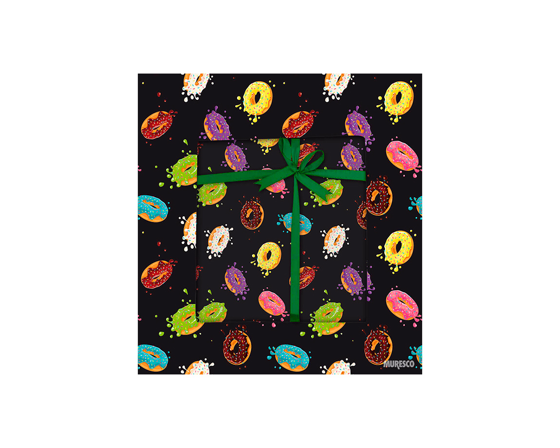 PAPEL BOBINA MURESCO 35x200 -3601-1- DONUTS NEG.