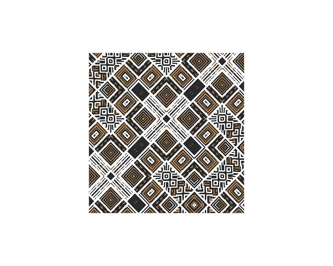 PAPEL BOBINA MURESCO 35x150 -3627-3- AZTECA DORADO/NEGRO