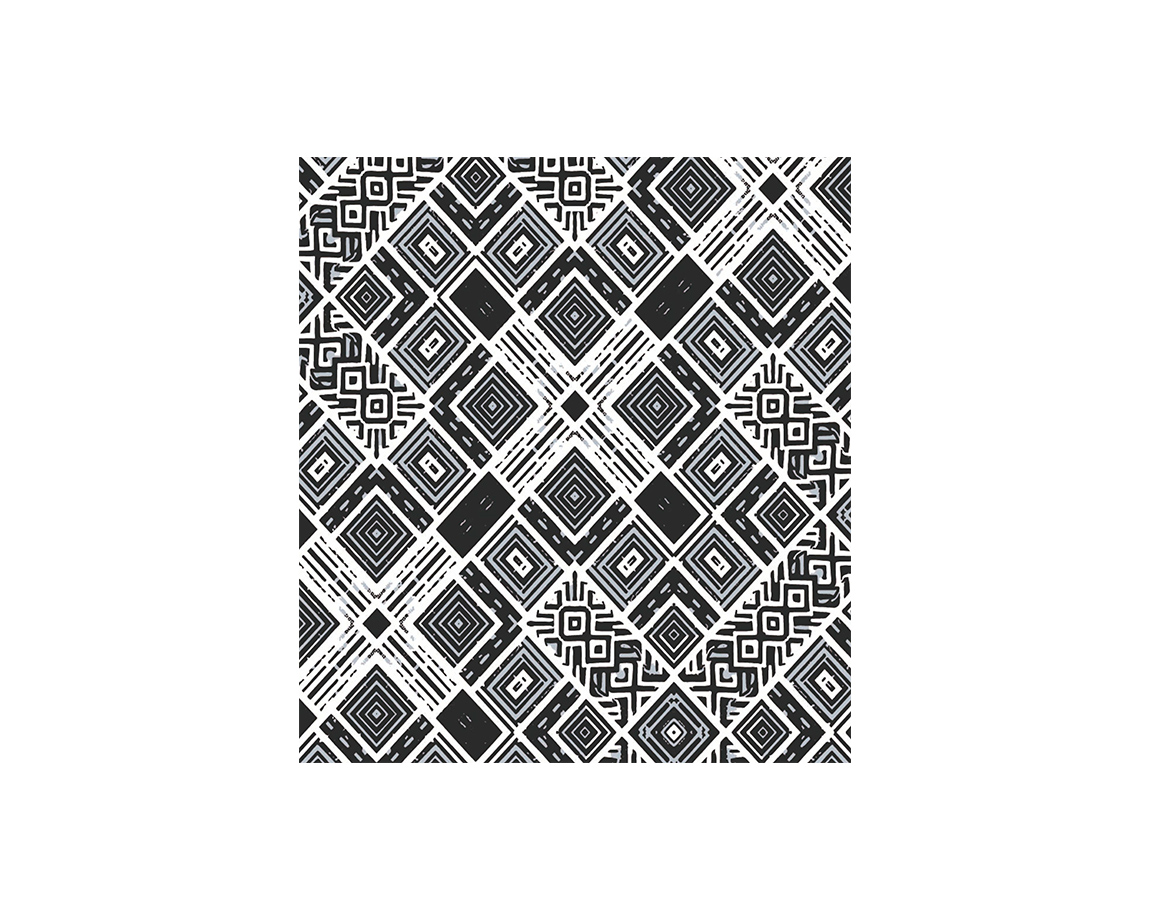 PAPEL BOBINA MURESCO 60x150 -3627-2- AZTECA PLATA/NEGRO