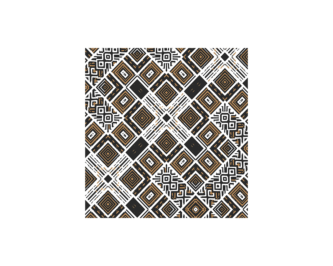 PAPEL BOBINA MURESCO 60x150 -3627-3- AZTECA DORADO/NEGRO