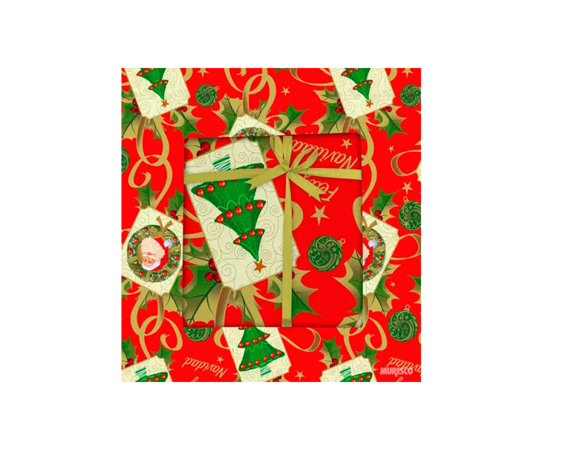PAPEL BOBINA MURESCO 35x150 -3589-NOEL NAVIDAD
