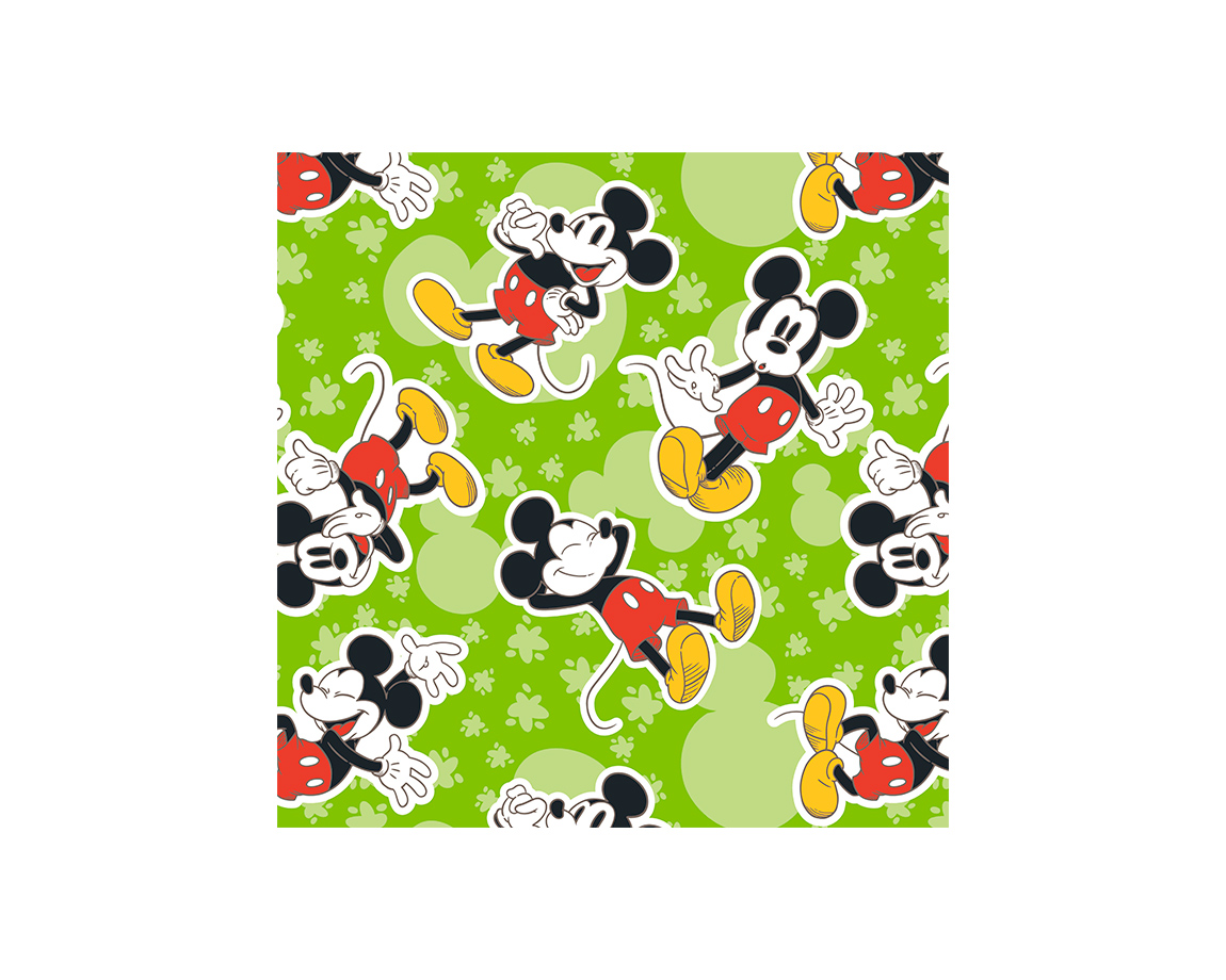 PAPEL BOBINA MURESCO 60x150 -3624-2- MICKEY FUNTASTIC VERDE