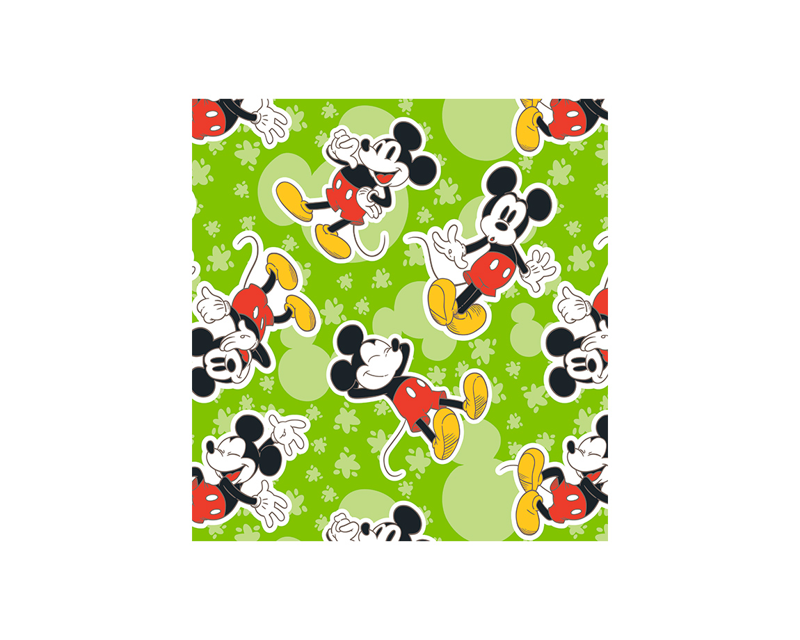 PAPEL BOBINA MURESCO 35x150 -3624-2- MICKEY FUNTASTIC VERDE