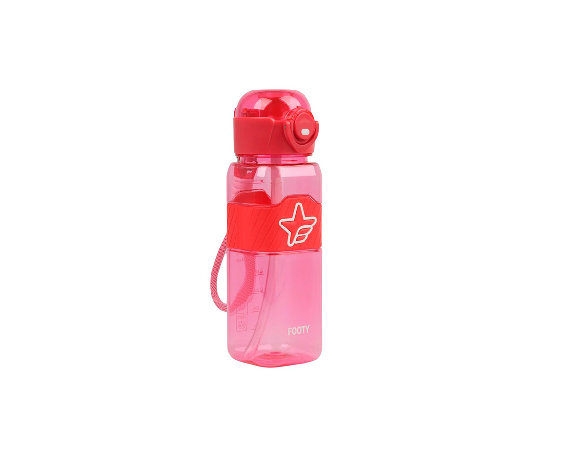 BOTELLA FOOTY PLASTICO BOTFTY202 ROJO