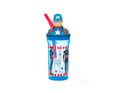 VASO WABRO 1022 FIGURA 3D CAPITAN AMERICA x 360 ml