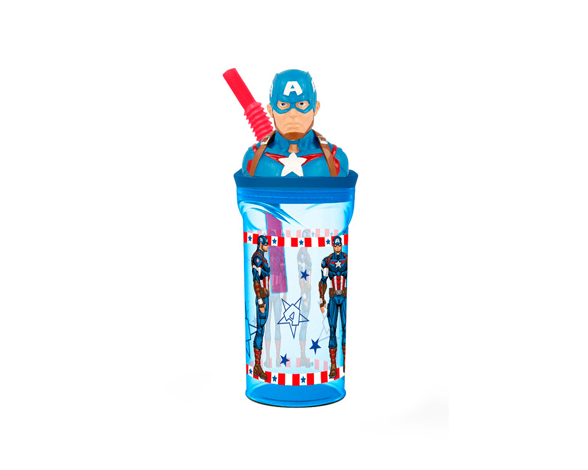 VASO WABRO 1022 FIGURA 3D CAPITAN AMERICA x 360 ml
