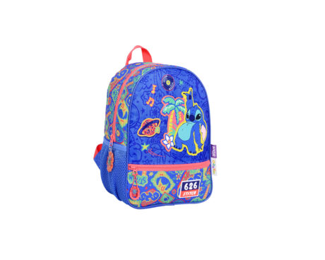 MOCHILA WABRO 27135 STITCH DISCO 12" ESPALDA