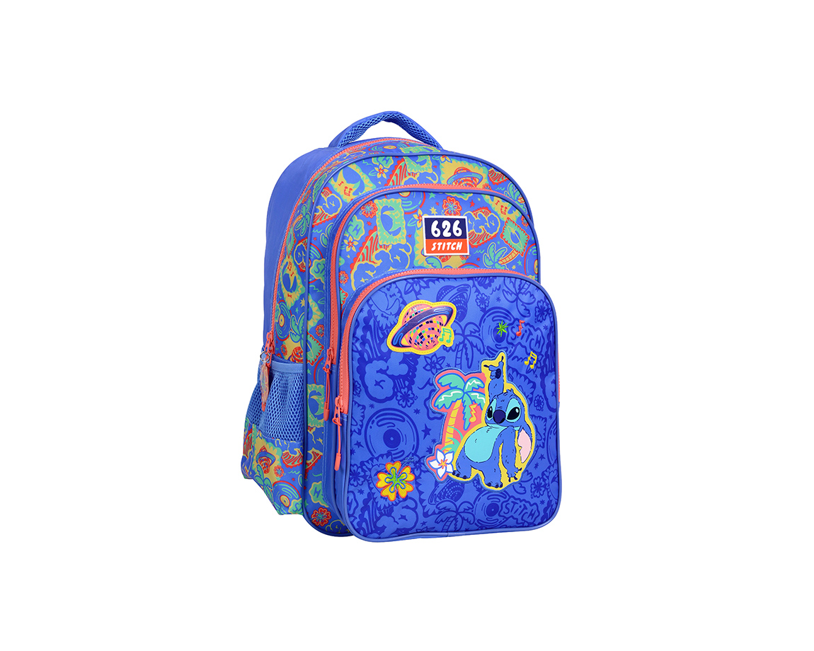 MOCHILA WABRO 27137 STITCH DISCO 17" ESPALDA