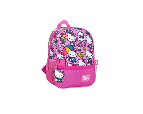 MOCHILA WABRO 88070 HELLO KITTY GATITOS 12" ESPALDA