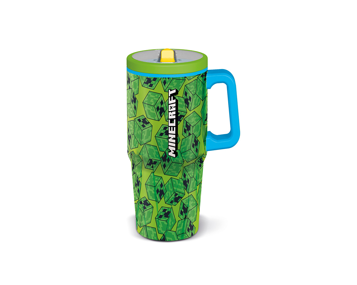 TAZA WABRO CON TAPA 1675 MINECRAFT 640 ML