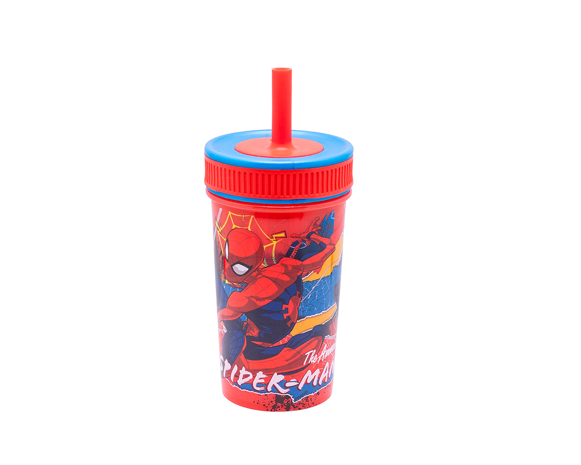 VASO SILICONA WABRO 1634 LEAK PROOF SPIDERMAN 420 ML