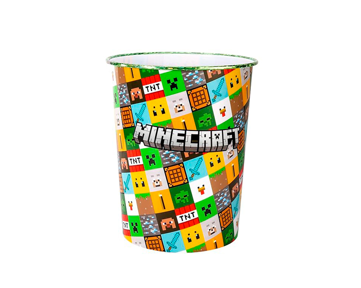 CESTO PAPELERO WABRO 1702 MINECRAFT 22X21