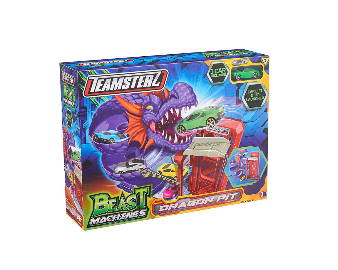 JUGUETE TEAMSTERZ 14180 GARAGE + 1 VEHICULO BEAST MACHINES