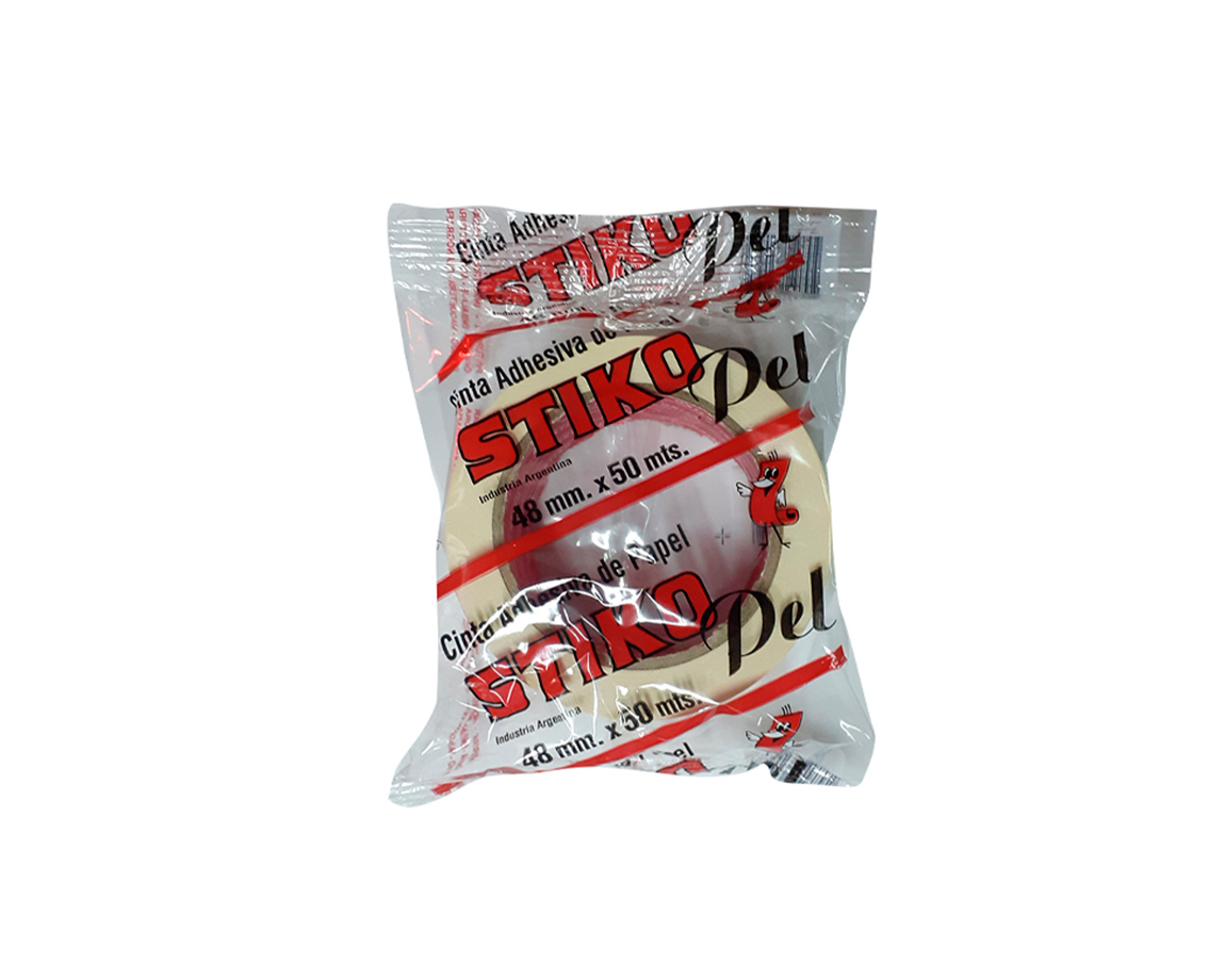 CINTA ADHESIVA STIKO PEL 48x50 MTS PAPEL