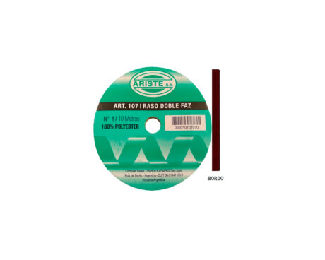 CINTA RASO ARISTE Nro 1  7mm x10 MTS BORDO DOBLE FAZ