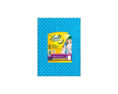 CUADERNO EXITO 19x24 E3 LUNARES T/D. 48 H = CELESTE