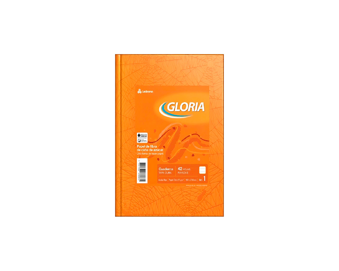 CUADERNO GLORIA ARAÑA  42 H = NARANJA