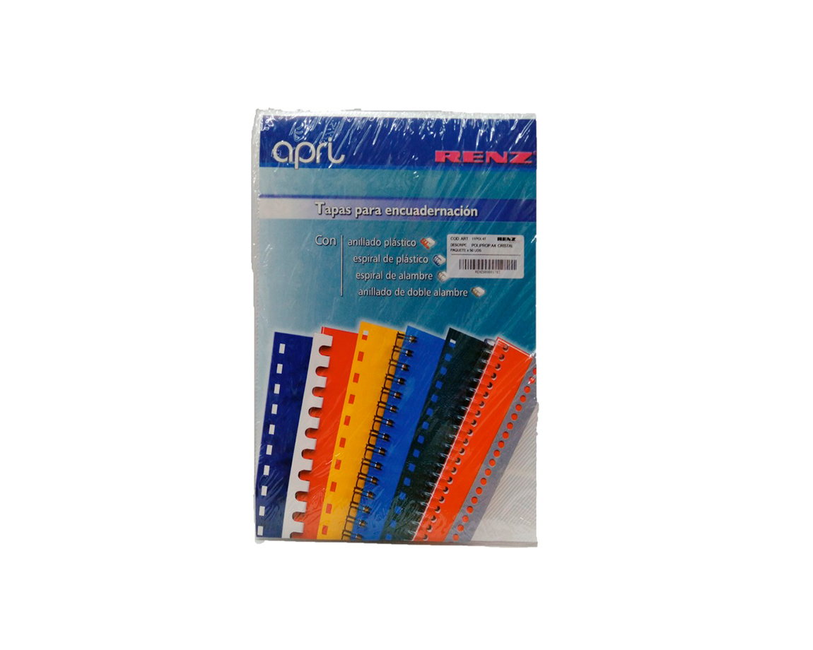 ENCUADERNAC TAPA A4 RENZ x360 MIC TRANSPARENTE