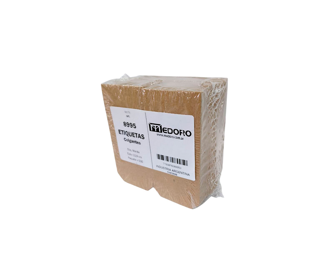 ETIQUETAS MEDORO MANILA COLG 8995 6x12 x 500 U.