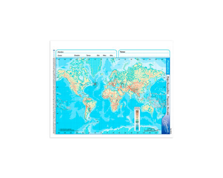 MAPAS RIVADAVIA CARTA BLOCK PLANISFERIO FIS/POL