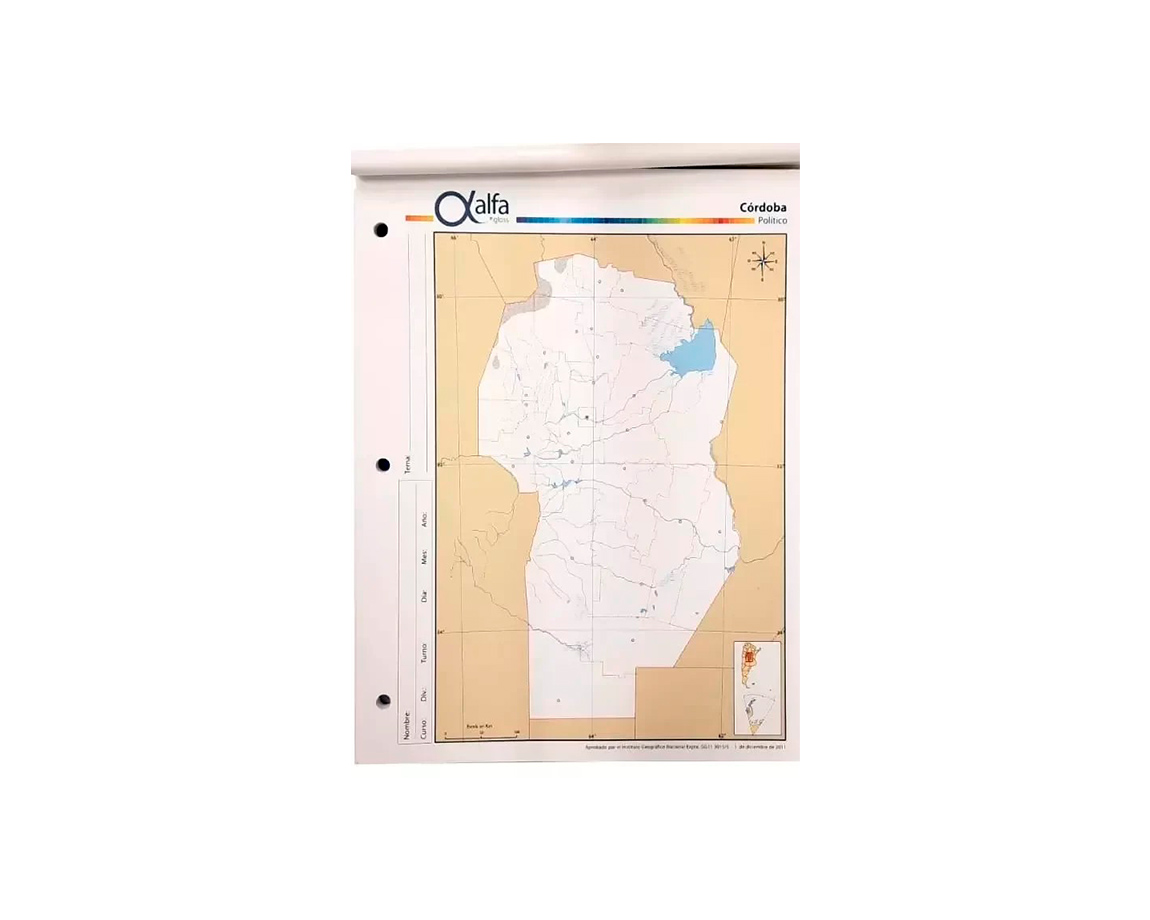MAPAS ALFA Nro 3 POLITICO CORDOBA