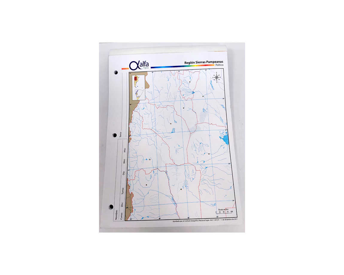 MAPAS ALFA Nro 3 POLITICO REGION SIERRAS PAMP