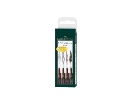 MARCADOR FABER ART PITT 167101 ARTIST PENS x 4 U. SEPIA