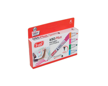 MARCADOR TRABI 450 PIZARRA SURT. CLASICO X 4 UNID.