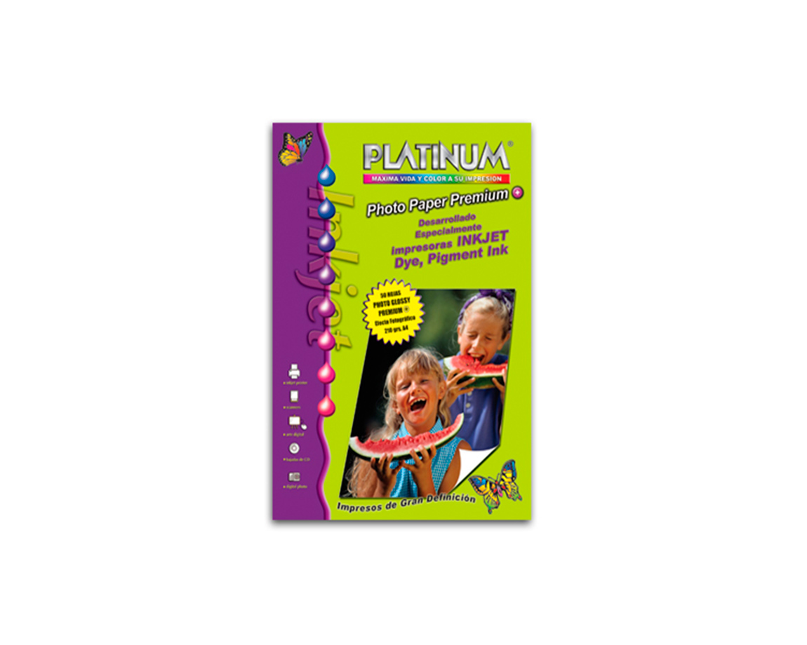 PAPEL ESPECIAL PLATINUM A4 862194 190G 50H CROMOJET