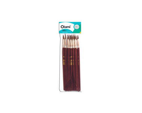 PINCEL OLAMI ESCOLAR Nº 1 x 12 U. REDONDO PONY