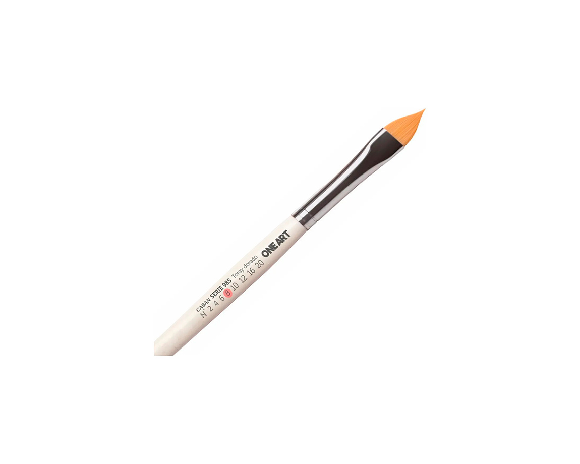 PINCEL CASAN S-985 Nro  8 TORAY DORADO x 3 u. AVELLANAD