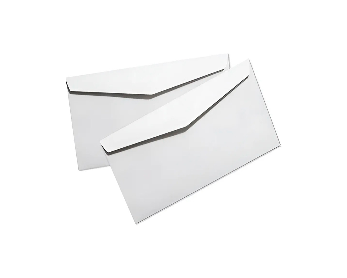 SOBRE COMERCIAL PEQUE METAL F1 x10 U. BLANCO