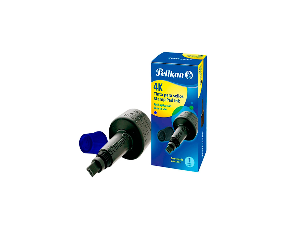 TINTA PELIKAN P/SELLOS 4K 30 CC. x U. AZUL