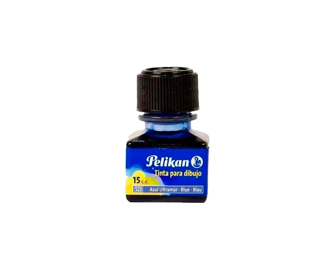 TINTA PELIKAN CHINA AZUL ULTRAMAR 523 15CC. x U.