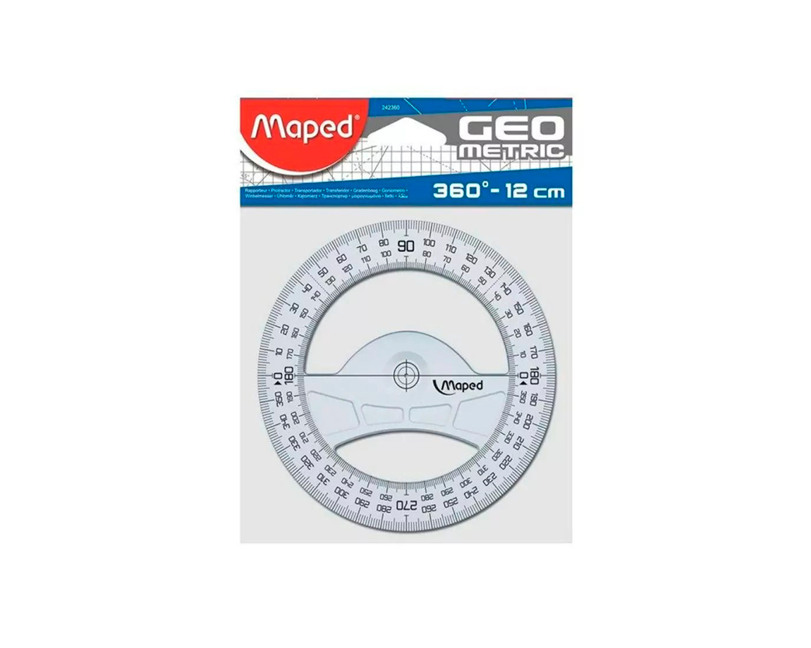 TRANSPORTADOR MAPED ACRILICO 360º GDE (423603)