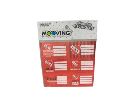 ETIQUETAS MOOVING 1301184 BL x 12 ETIQ INDEPENDIENTE