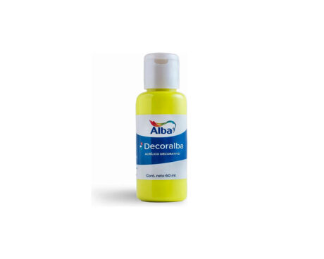 ACRILICO DECORALBA 408 x60ML. AMARILLO FLUO