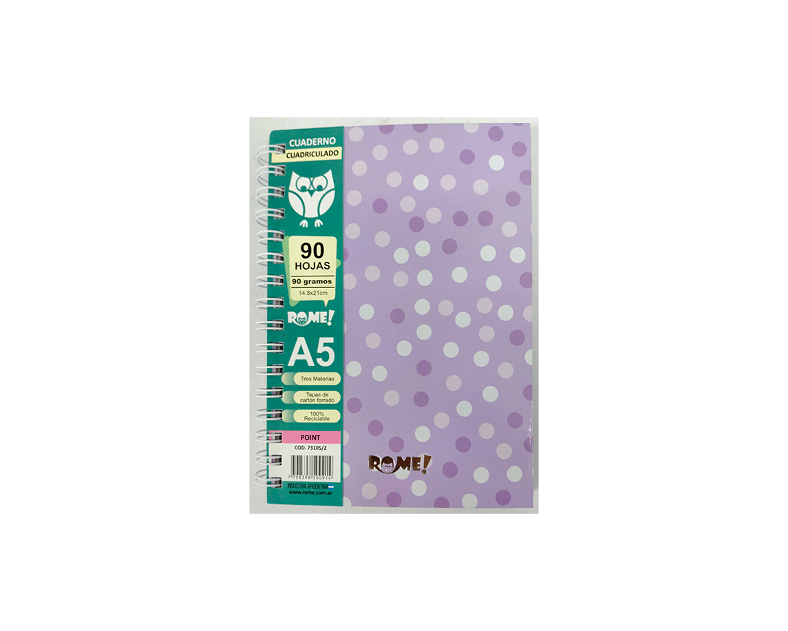 CUADERNO ROME 73105/2 A5 POINT 90 HOJAS #