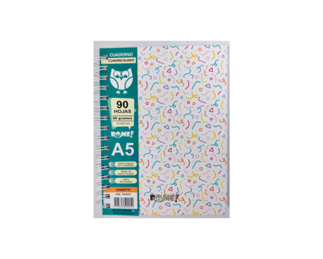 CUADERNO ROME 73145/2 A5 CONFETTI 90 HOJAS #