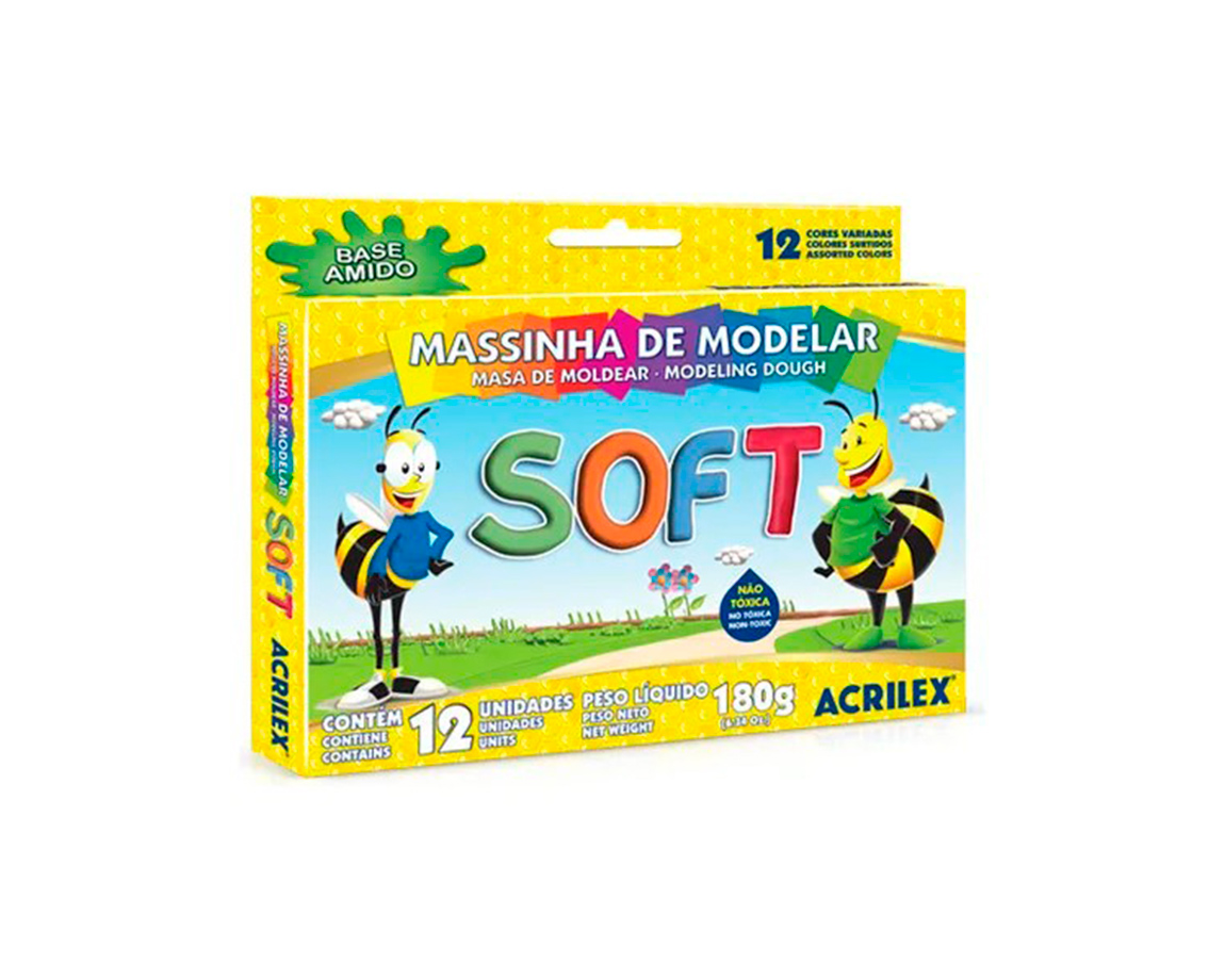 MASA ACRILEX KIMELEKA PLASTILINA x180 GS x 12 COL.