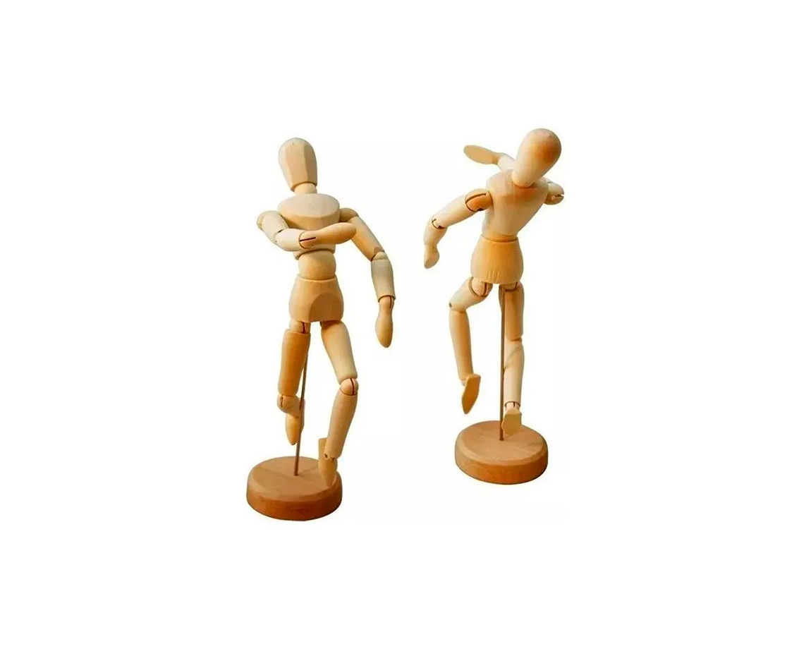 MUÑECO ARTICULADO 30CM MADERA
