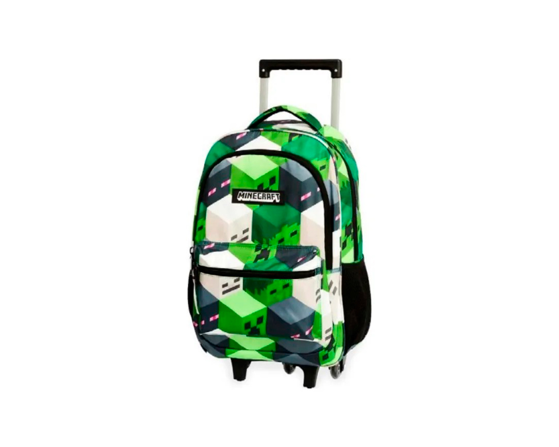 MOCHILA MOOVING 1636325 MINECRAFT CARRO TROLLEY 17P