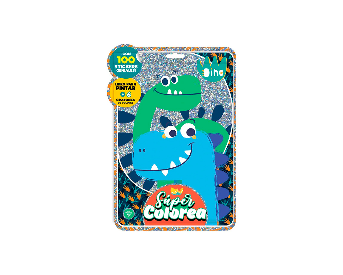 LIBROS VERTICE 5903 DINO SUPER COLOREA