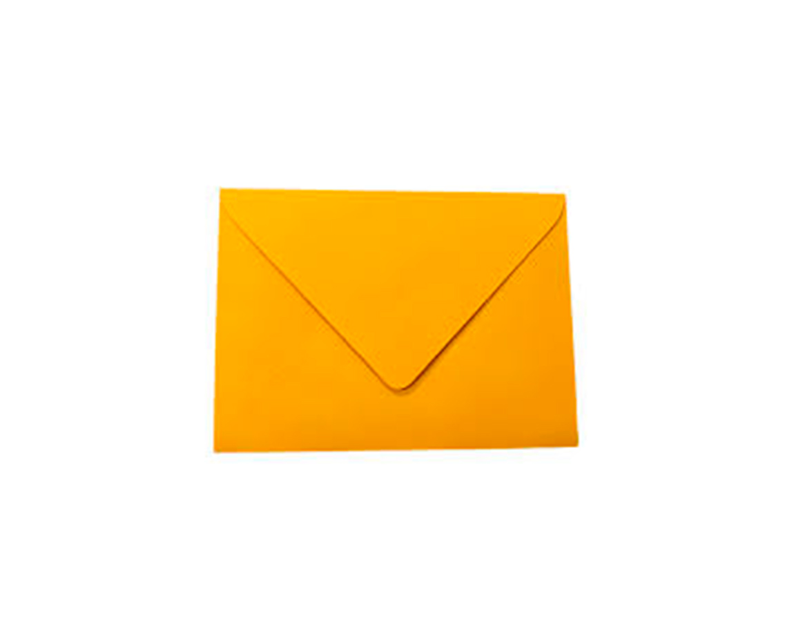 SOBRE COMERCIAL PEQUE 114x162 90 GS x 25 U. NARANJA