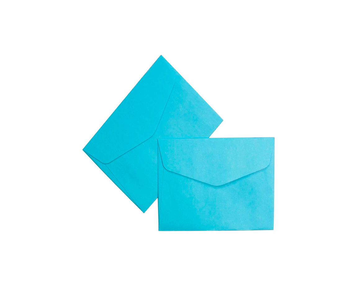 SOBRE TARJETA PEQUE 70x100 90 GS x 25 U. CELESTE