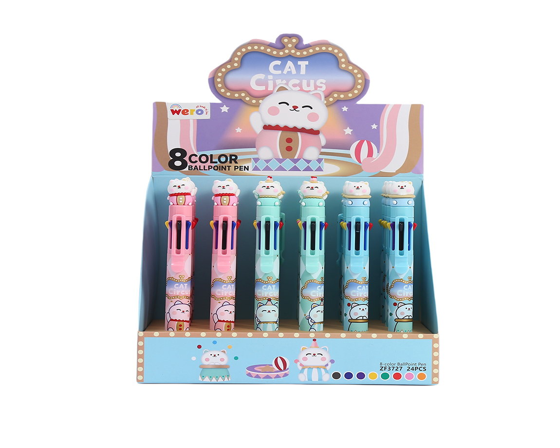 BOLIGRAFO WERO WE4052 CAT CIRCUS 8 COLORES