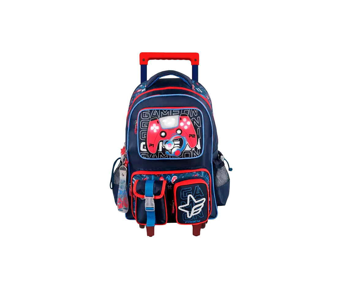 MOCHILAS FOOTY F5391 CARRO 18P GAME ONE LUZ AZUL