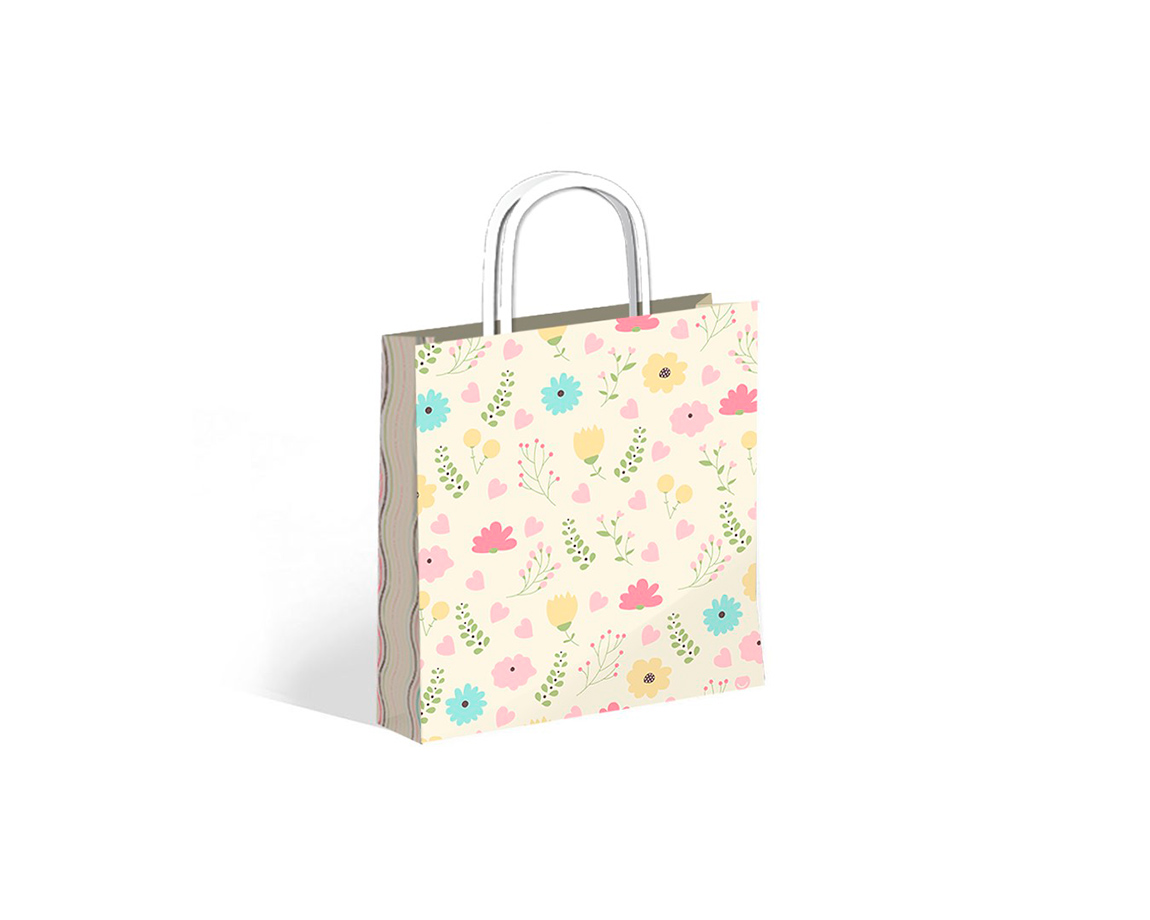 BOLSA REGALO ROMI LIGHT FLOWERS 14x20 x U.