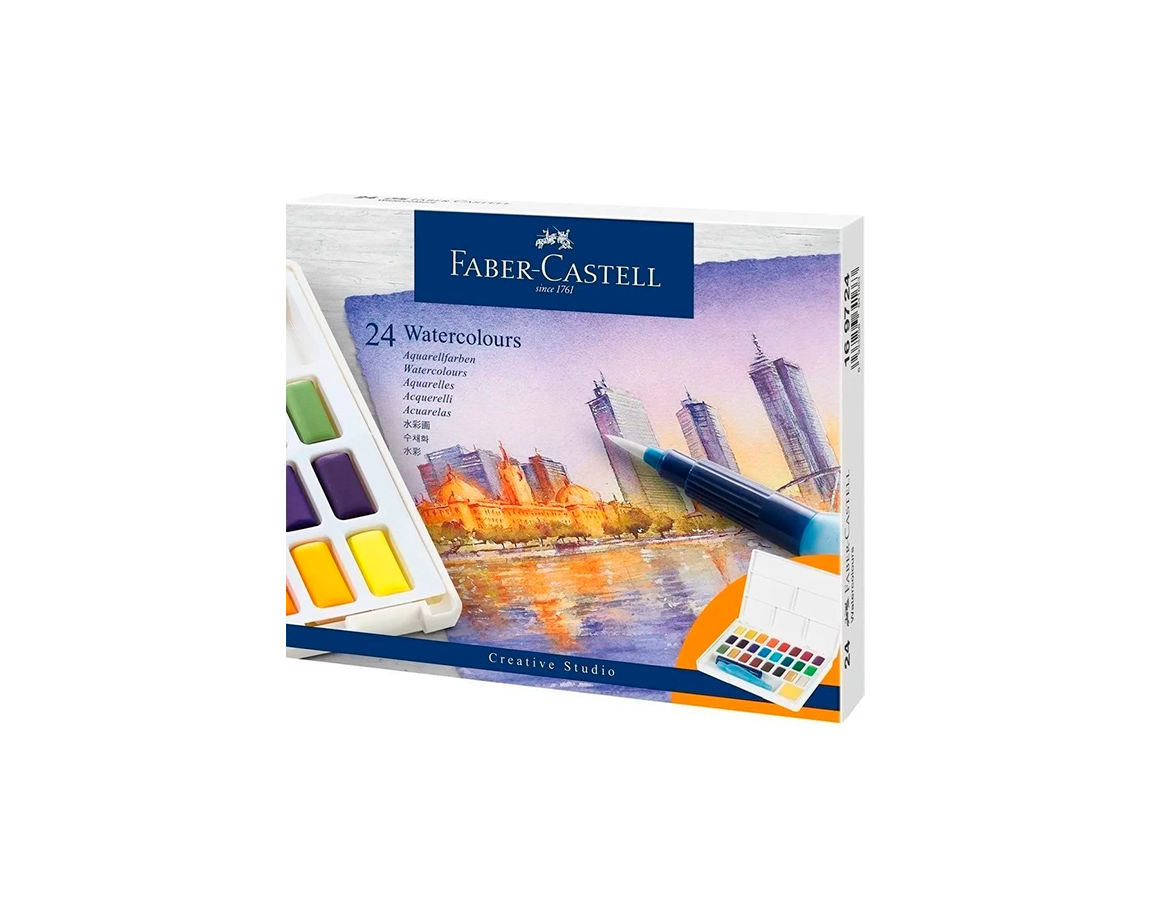 ACUARELA FABER ART CREATIVE ESTUCHE x 24 COLORES 169724